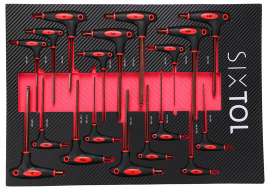 Modul s nářadím do dílenského vozíku MECHANIC TOOL TRAY 5, 18ks SIXTOL