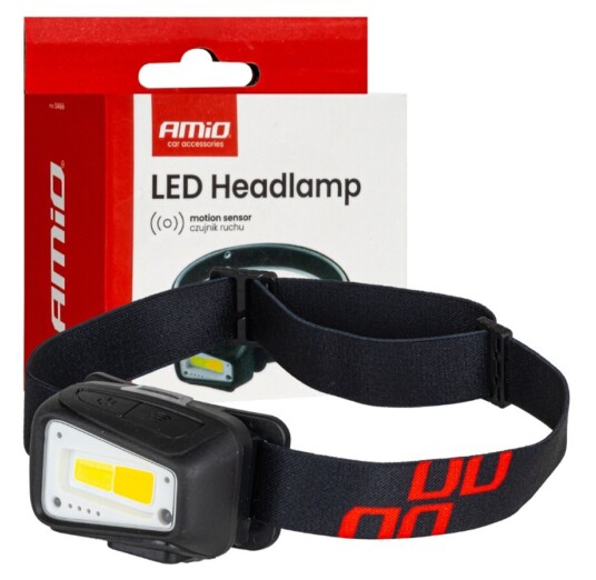 Čelovka univerzální LED 1800 mAh s pohybovým senzorem