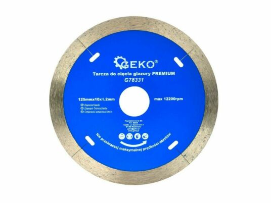 Kotouč diamantový řezný celoobvodový 125x10x22,23mm GEKO