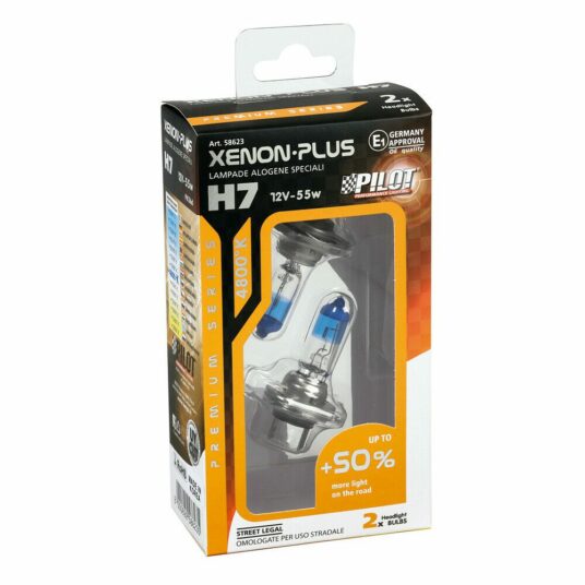 Autožárovky H7 PILOT xenon PLUS 12V, 55W +50% sada 2ks