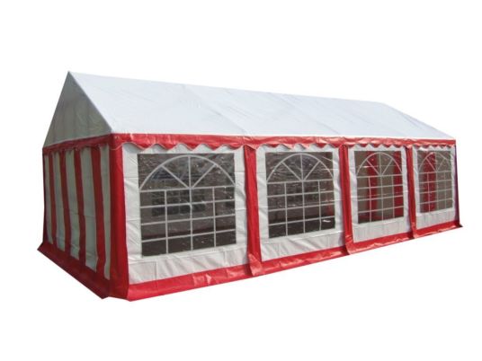 Pártystan 5x8 m PVC červeno-bílý