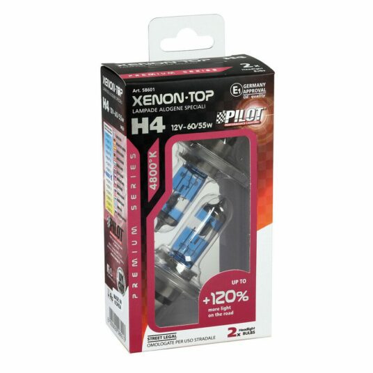 Autožárovky H4 PILOT xenon TOP 12V, 60/55W +120% sada 2ks