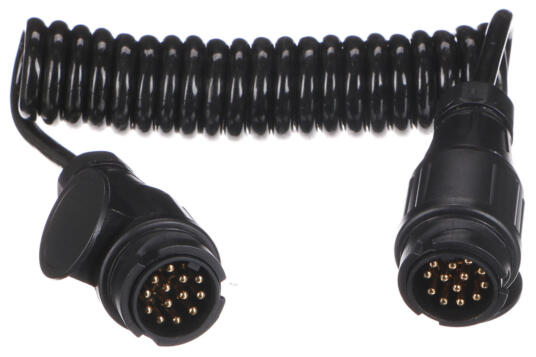 Propojovací spirálový kabel zástrčky tažného zařízení TRAILER CABLE 4, 13-13pin, 3m SIXTOL