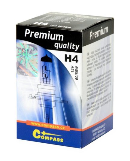 Žárovka 12V H4 PREMIUM 60/55W P43t box