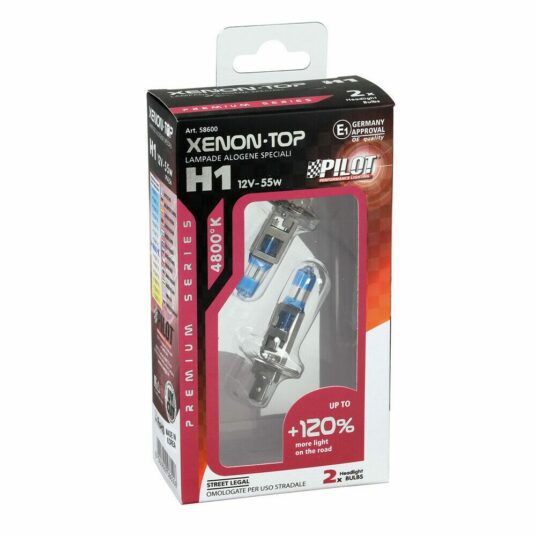 Autožárovky H1 PILOT xenon TOP 12V, 55W +120% sada 2ks