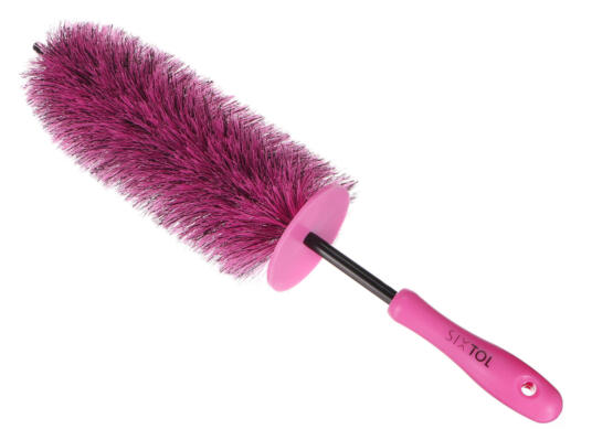 Kartáč na čištění ráfků kol auta CAR DETAILING TIRE BRUSH PINK SIXTOL