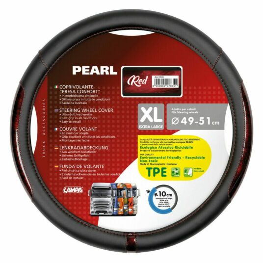 Potah volantu TRUCK Pearl Red Skeentex - XL 49 - 51 cm