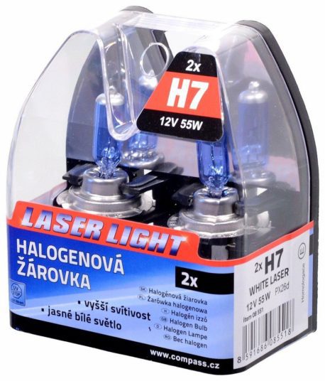 Žárovka Compass White Laser H7 PX26d 12V 55W 2ks