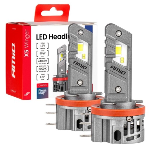 LED autožárovky X5-series WINGER H15 49W 6000K CANBUS 4400 lm - 2 ks