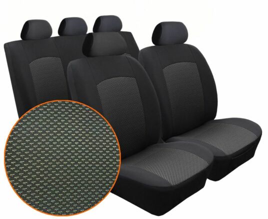 Autopotahy ŠKODA ROOMSTER, od r. 2006, 5 míst, Dynamic žakar tmavý SIXTOL