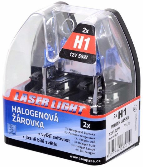 Žárovka Compass White Laser H1 P14,5s 12V 55W 2 ks