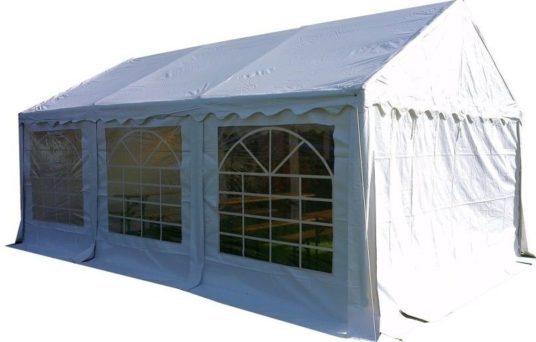 Pártystan 4x6 m PVC červeno-bílý