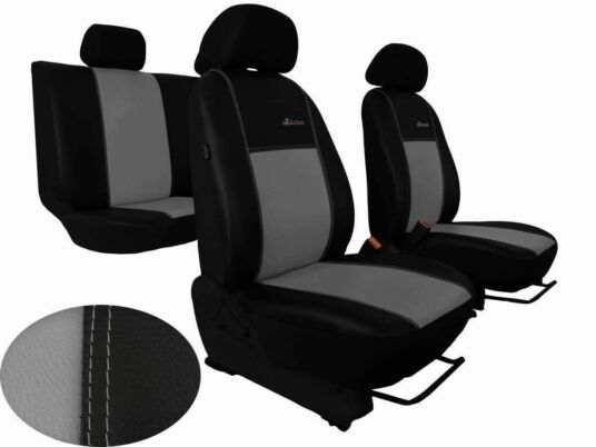 Autopotahy Škoda Rapid, dělený bez zadní loketní opěrky, ELEGANCE ALCANTARA černošedé SIXTOL