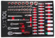 Modul s nářadím do dílenského vozíku MECHANIC TOOL TRAY 6, 80ks SIXTOL