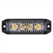 Výstražné LED světlo vnější oranžové, 12-24V 4LED 12W, ECE R65, 101x32 mm