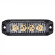 Výstražné LED světlo vnější oranžové, 12-24V 4LED 12W, ECE R65, 101x32 mm