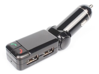 Bluetooth/FM modulátor bezdrátový, 12/24V, 2x USB