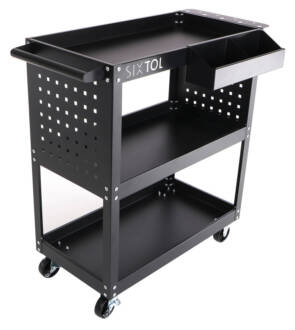Dílenský vozík na nářadí MECHANIC TROLLEY ROGER, 3 police SIXTOL