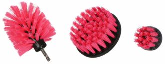 Sada kartáčů na vrtačku pro čištění auta CAR DETAILING DRILL BRUSH PINK 3, 3ks SIXTOL