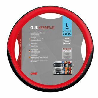 Potah volantu CLUB PREMIUM Skeentex červený - L 46 - 48 cm