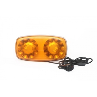 LED výstražná oranžová rampa homologovaná 305 x 158 x 45 mm 38W R10 R65 magnet