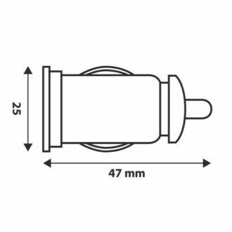 Nabíječka s 1 USB portem - 1000 mA - 12/24V LAMPA