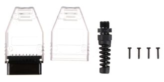 Zástrčka OBD-II s 16 piny pro montáž vlastního kabelu MECHANIC CABLE 30, transparentní SIXTOL
