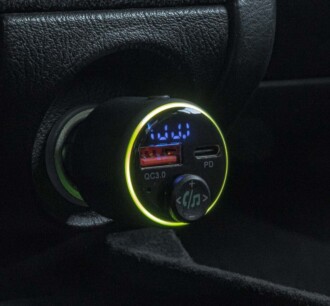 Bluetooth/FM modulátor bezdrátový, 12/24V, 1x USB, 1x USB-C