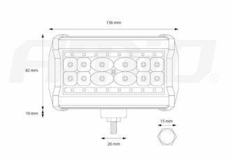 LED pracovní světlo 28 LED 9-36V 2240lm 136x80mm