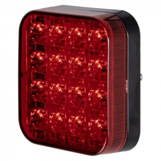 LED mlhové světlo, červené - 87x77x29 mm - 16 LED, ECE R10 R148, IP67