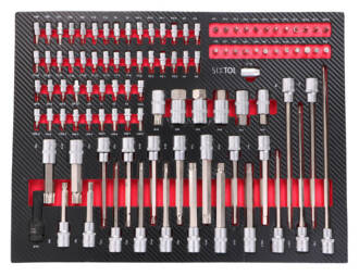 Dílenský vozík s nářadím MECHANIC TROLLEY TITAN 1559, 13 šuplíků, 1559 ks nářadí SIXTOL