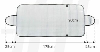 Zimní clona ALU stříbrná 175 x 90cm