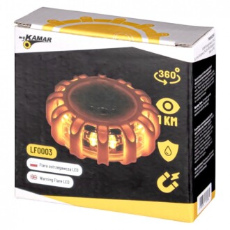 LED výstražné světlo magnetické oranžové 12 LED