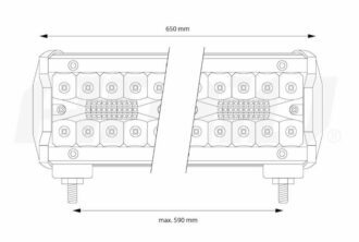 LED pracovní světlo 160 LED 9-36V 540W 54000lm 650x74mm