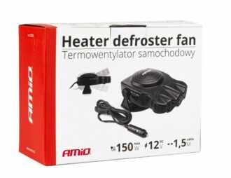 Ventilátor s topením a rozmrazováním skel 12V 150W AMIO