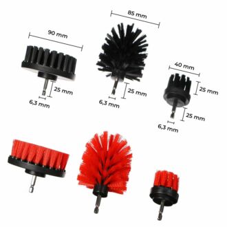 Sada kartáčů na vrtačku pro čištění auta CAR DETAILING DRILL BRUSH 6, 6ks SIXTOL