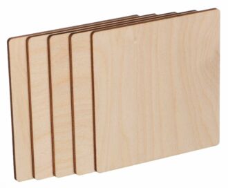 Dřevěné destičky CREATIVE WOOD SET 5, 10 x 10 cm SIXTOL