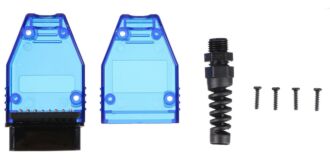 Zástrčka OBD-II s 16 piny pro montáž vlastního kabelu MECHANIC CABLE 31, modrá SIXTOL