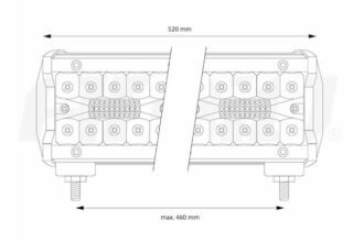 LED pracovní světlo 140 LED 9-36V 420W 42000lm 520x74mm