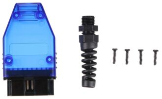 Zástrčka OBD-II s 16 piny pro montáž vlastního kabelu MECHANIC CABLE 31, modrá SIXTOL