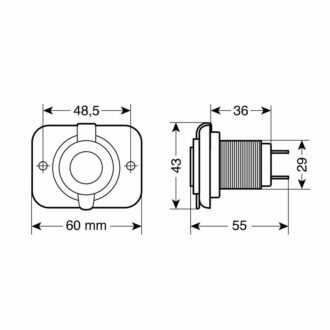 Dvojitá USB zásuvka do panelu EXT-8 12/24V LAMPA