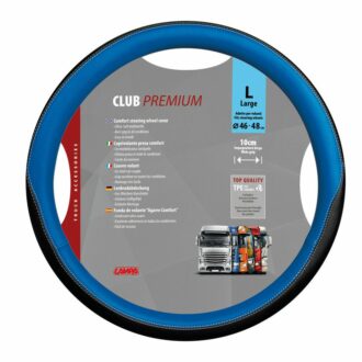 Potah volantu CLUB PREMIUM Skeentex modrý - L 46 - 48 cm