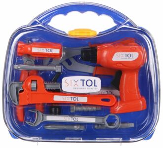 SET 1 Gola sada TOOL SET PLUS 108 + Dětské nářadí KIDS 12 + Čepice s čelovkou B-HAT, černá SIXTOL