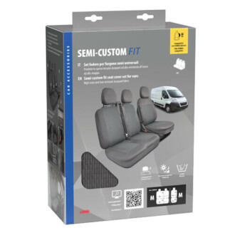 Potahy na přední sedadla pro dodávky M, LAMPA, šedé