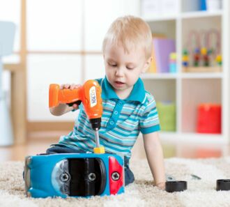 SET 1 Gola sada TOOL SET PLUS 108 + Dětské nářadí KIDS 12 + Čepice s čelovkou B-HAT, černá SIXTOL