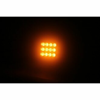 Výstražné LED světlo vnější oranžové, 12-24V 12LED 5W, ECE R65, ECE R10, 110x102 mm