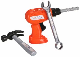 SET 1 Gola sada TOOL SET PLUS 108 + Dětské nářadí KIDS 12 + Čepice s čelovkou B-HAT, černá SIXTOL