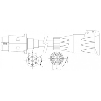 Redukce s prodloužením 13/7 pin 12V 75cm