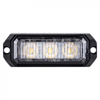 Výstražné LED světlo vnější oranžové, 12-24V 3LED 9W, ECE R10, 80x28 mm