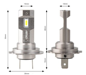 LED autožárovky série H25, H7 H18 bílá Canbus, 12V, 30W, 2710 lm - 2 ks